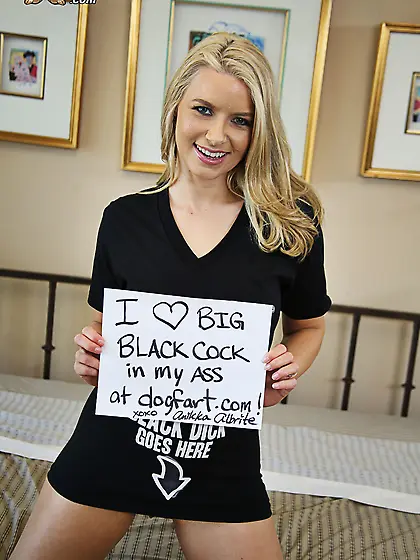 Anikka Albrite spreading for a big black cock in her ass