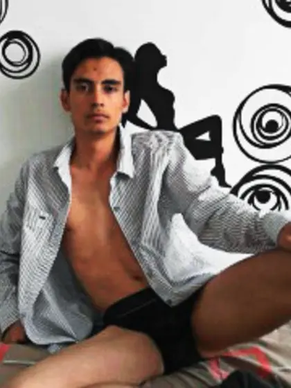 Brunette Young Man Belckamfierce Smoking.