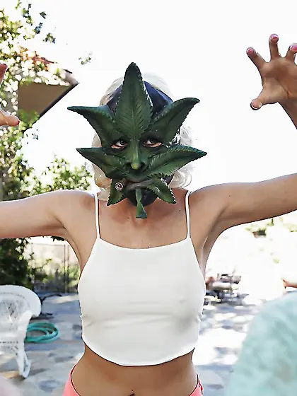 Girls get horny during the outdoor party and initiate sensual le