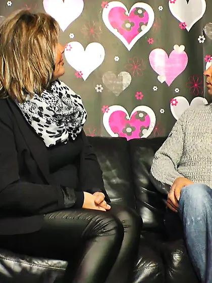 Karin A strips her husband naked and enjoys sucking and fucking