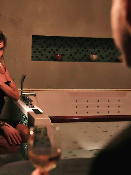 Silvia Dellai takes a nice bath before getting laid