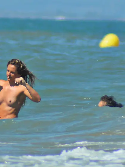South of France on topless beach...