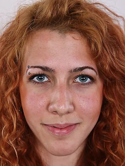 Pretty chick flaming hair