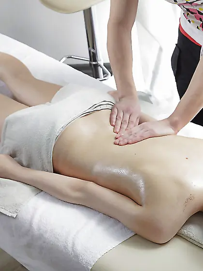 It was too easy for masseur to make pussy wet and drill redhead