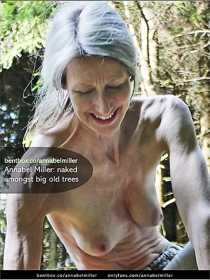 Annabel Miller: naked amongst big old trees