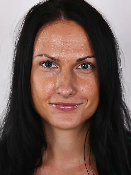 Black haired chick green