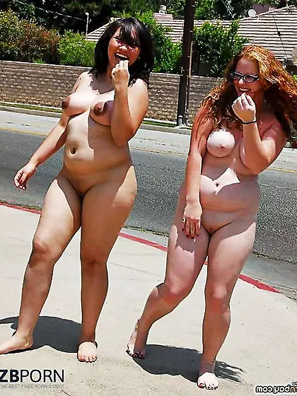 Chubby dolls posing outside