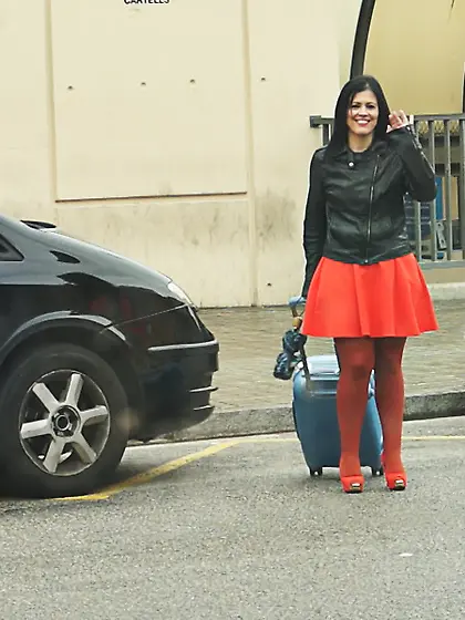 Open-minded uninhibited cougar leather