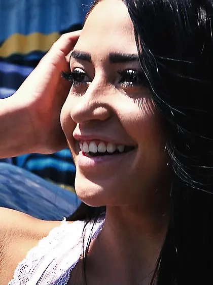 Slutty brunette bitch pounded hard in doggy...