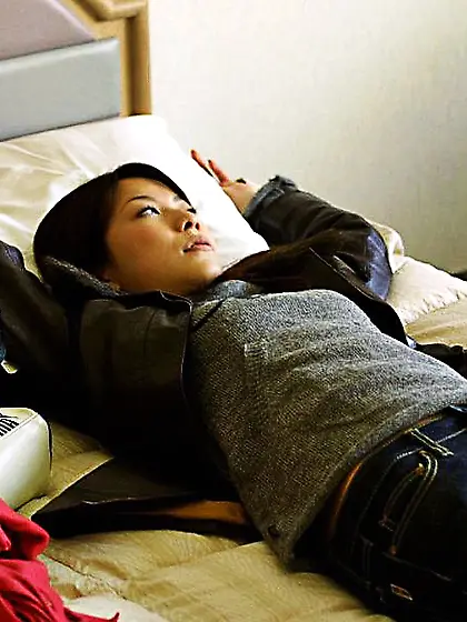 Lewd Asian girlie Kurumi Morishita is playing around and baring