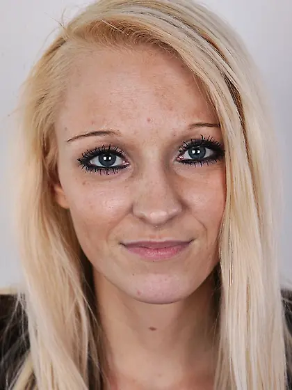 Slim shaped blonde beauty