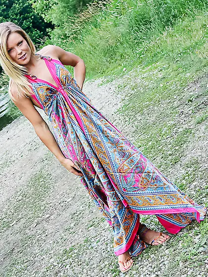 Incredible blonde Meet Madden goes out to the lake for a softcor