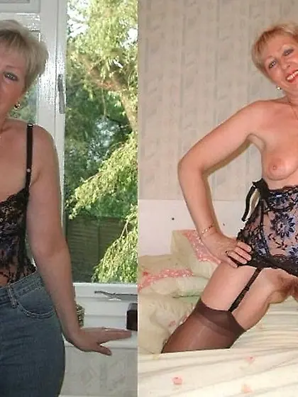 slut dressed and undressed