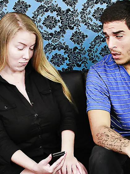 Desiree De Luca gives a handjob on a big cock after being tricke