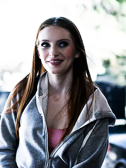 Redhead cutie with small cans gets fucked by older man