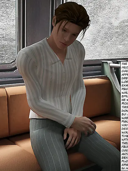 Handjob subway braided brunette