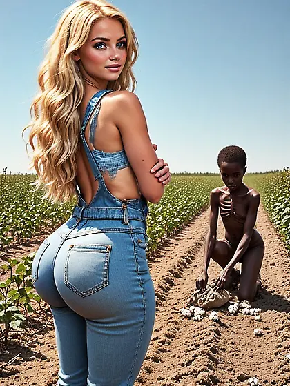 Beautiful Aryan Goddess and Nigger Bitch Slave