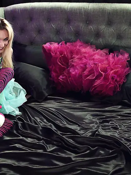 Blonde in dress fucked hard