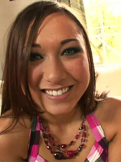 Shy young chick tight