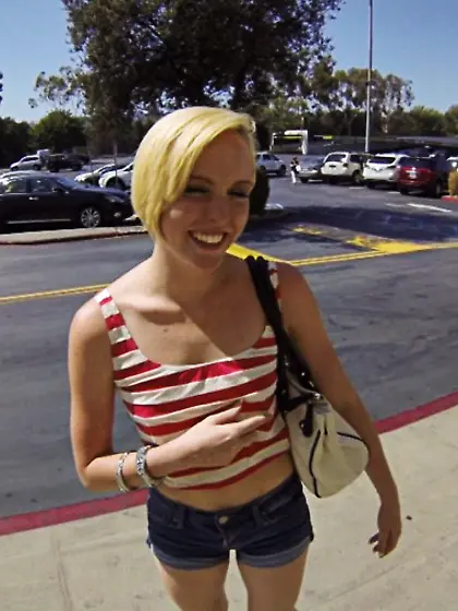 short hair blonde teen