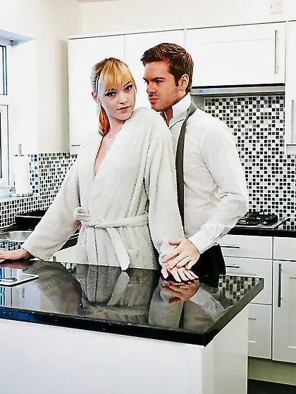 German tiny tits blowjob