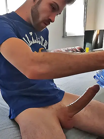 Uncut Stud Preparing For Your Wife While U Watch