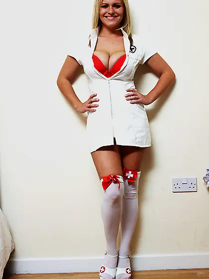 Smoking hot nurse takes