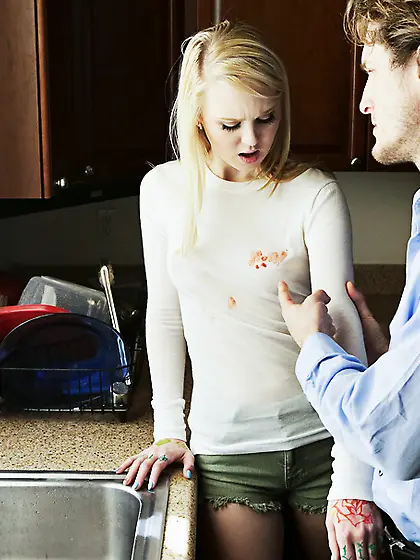 Blonde bathroom fuck