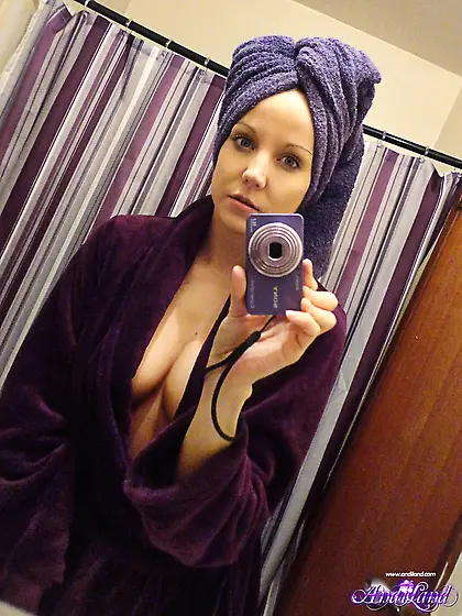 Freshly clean brunette blue