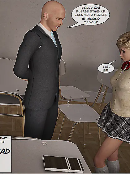 Teacher fucks slutty student