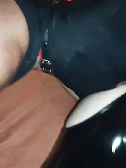 The submissive husband sucks me off and licks ass