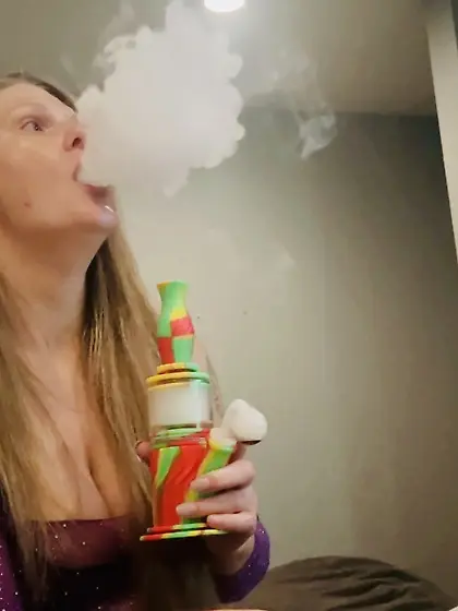 married milf blowing clouds