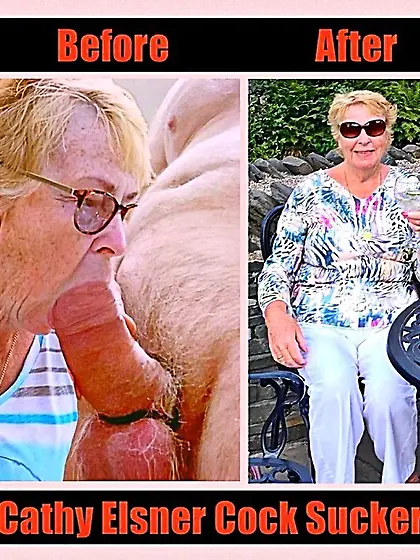 Cock Sucking Slut Cathy Granny Neighbour Giving a Blowjob