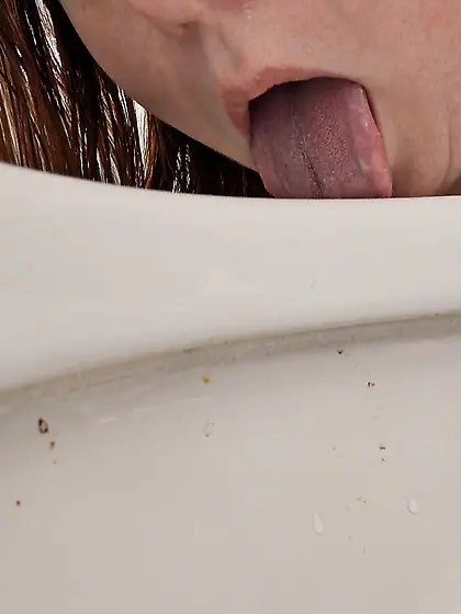 Licking a public toilet seat