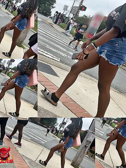 [LEGS] SEXY COLLEGE GIRL IN SHORTS