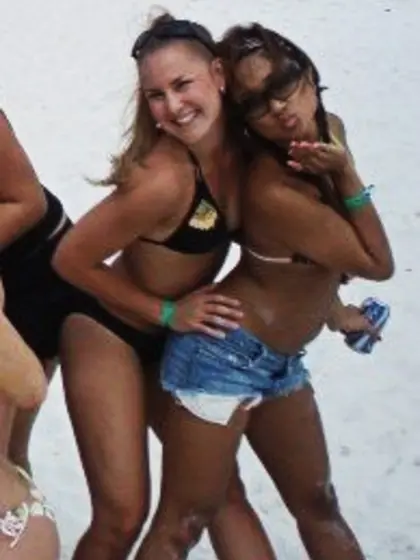 sexy dark skinned tanned asian spring break