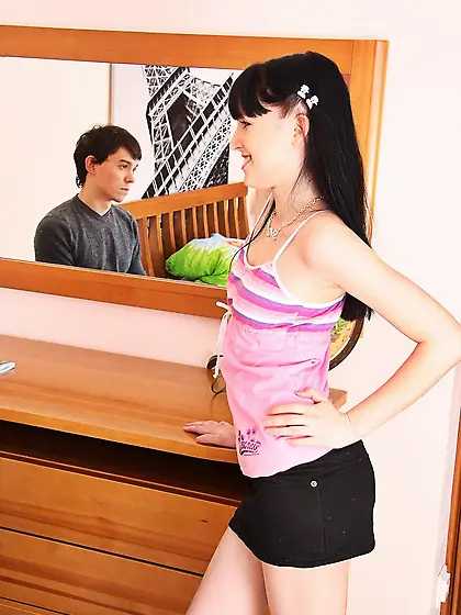 Russian student fucked by classmate while caretakers are out of