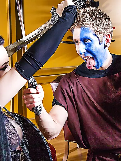 Emo close up blowjob