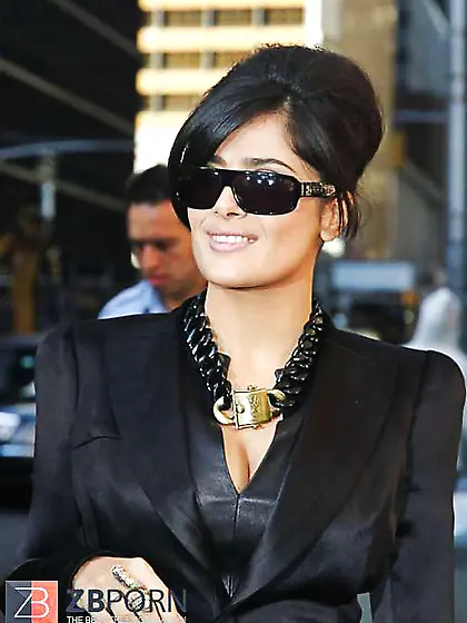 Salma Hayek in ebony.