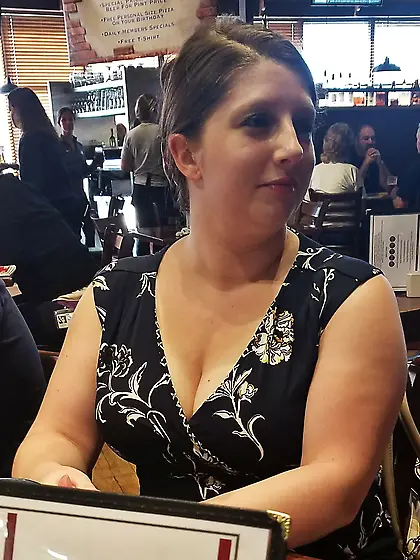 Sexy chubby cleavage - Dress and flashing