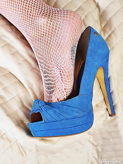 Czech euro fishnet masturbation