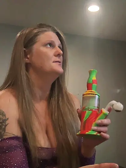 married milf blowing clouds