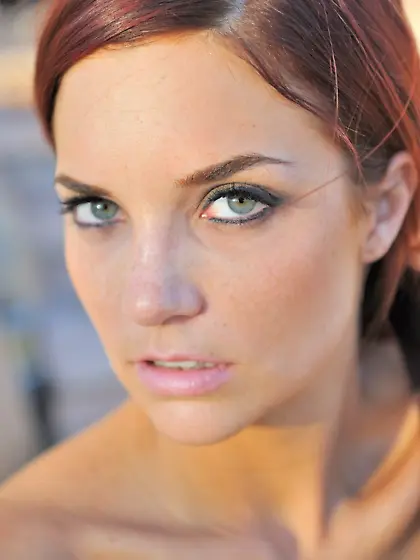 Redheaded bombshell gives you close-ups of her pussy,  asshole,  a