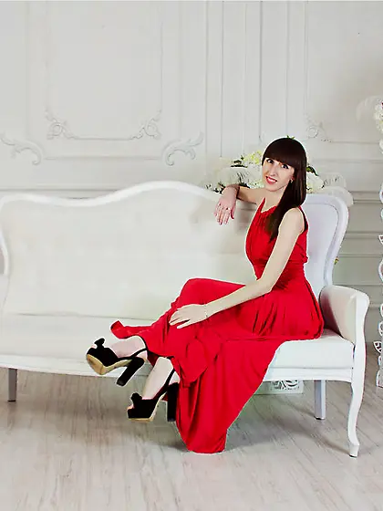 White girl brown hair