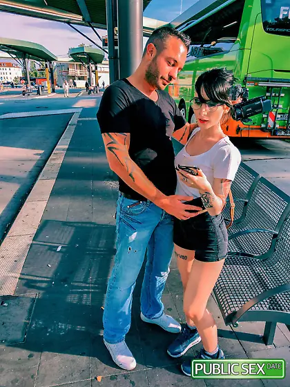 This public sex addict is really skilled at getting fucked