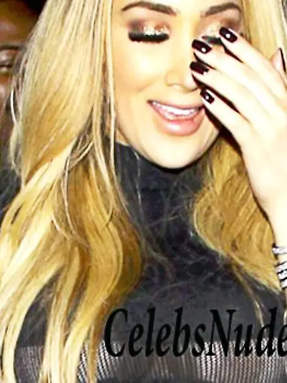 Reality Star Nikki Mudarris Wearing A See Through Dress While Le