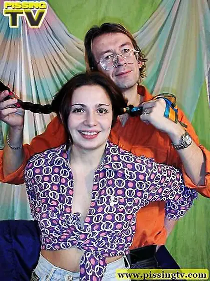 Girl sucks and pisses