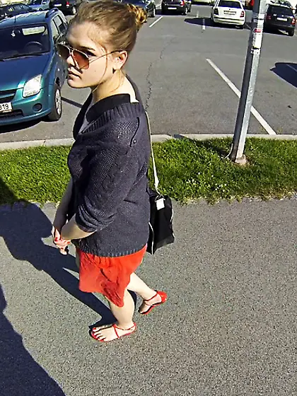 Brave teen with big ass rides a dick in the...