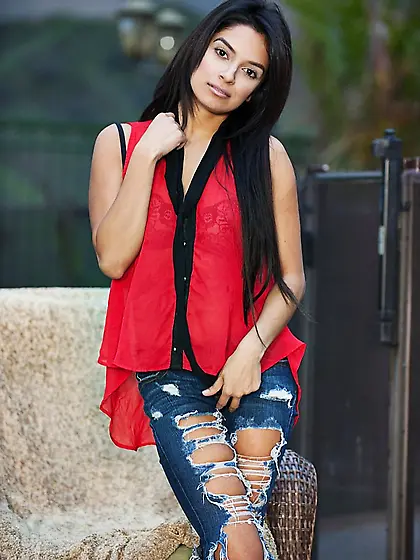 Jasmine Rain is a Latina honey ready to show off her soft skin f