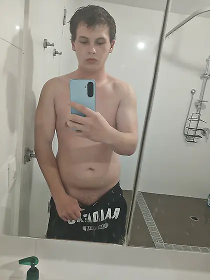 Teen boy exposes his true self